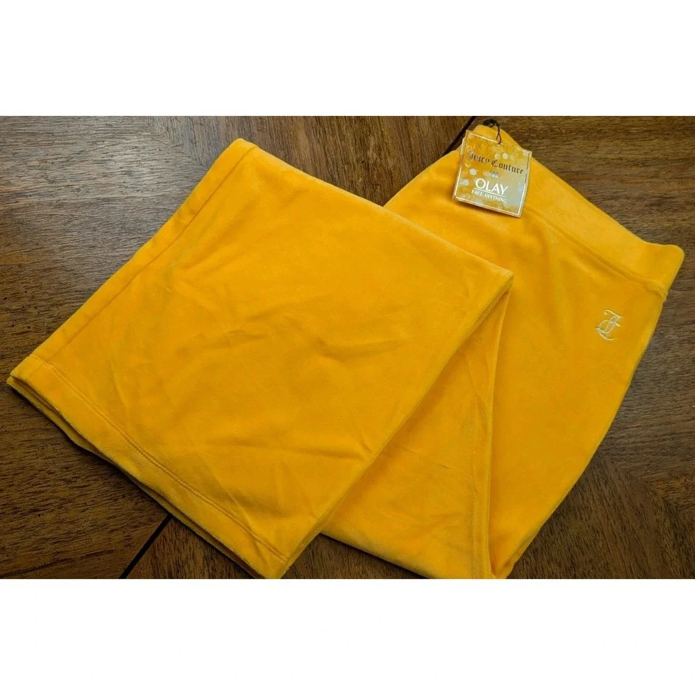 Juicy Couture x Olay Limited Edition Velour Track Pants Marigold‎ Yellow 2X